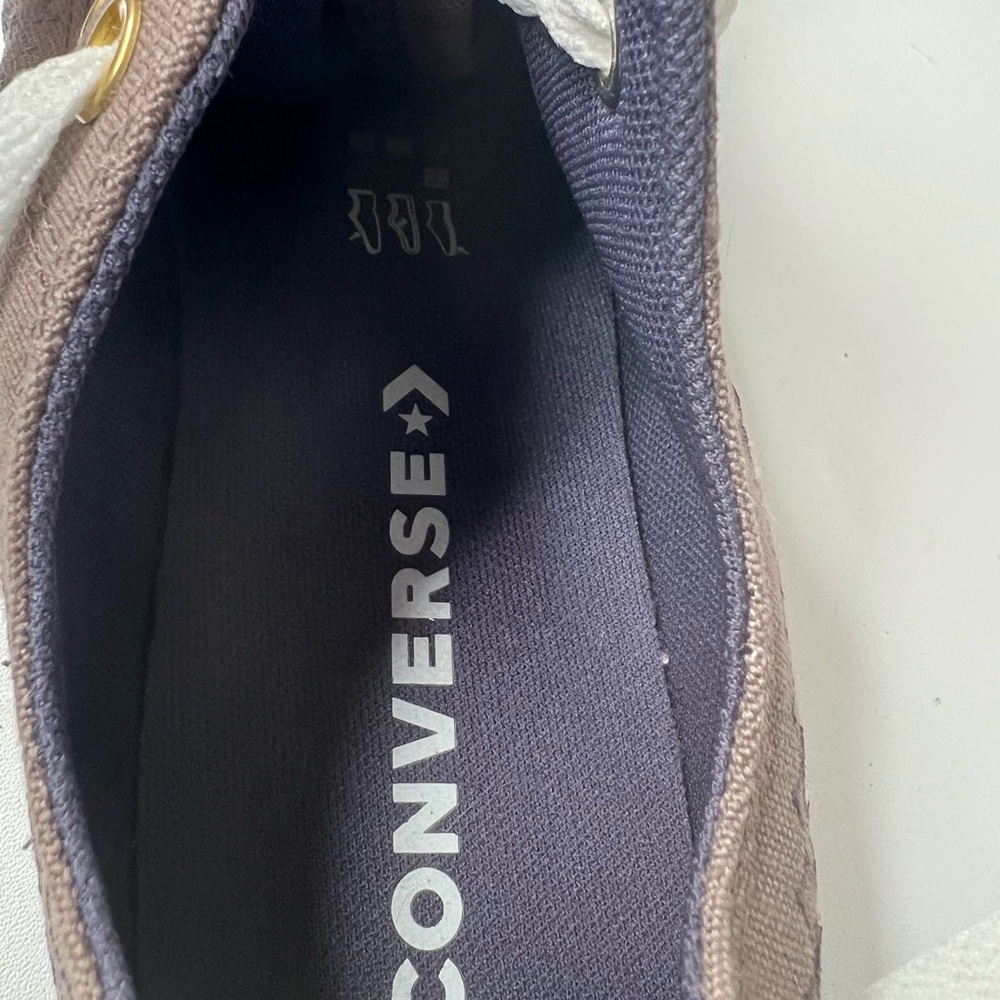 Converse Taupe and White Sneakers - Picture 5 of 9